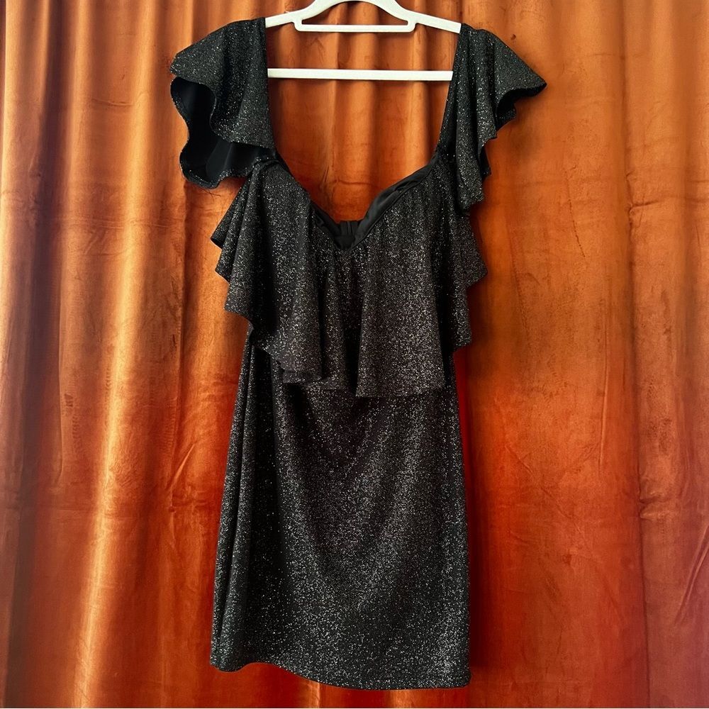 Monaco Glittery Off-the-Shoulder Bodycon Mini Dress